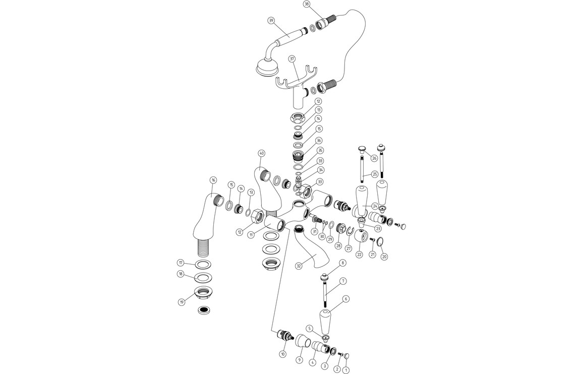 Gerit Bath/Shower Mixer - Chrome - Image 2
