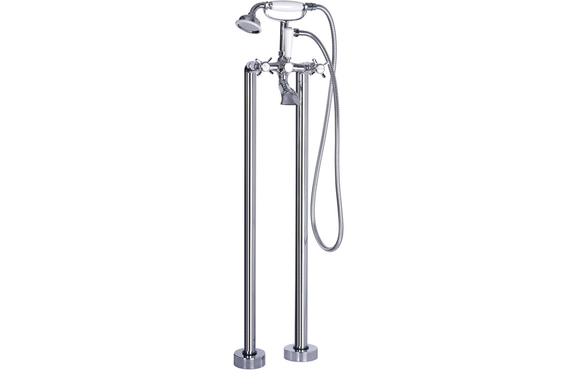Derna Floor Standing Bath/Shower Mixer - Chrome