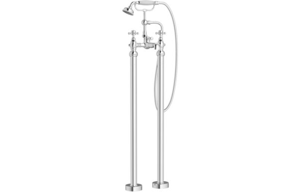 Foyers Floor Standing Bath/Shower Mixer & Shower Kit - Chrome
