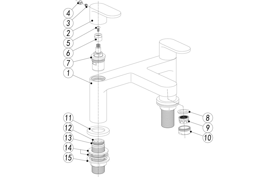 Risco Bath Filler - Chrome - Image 2