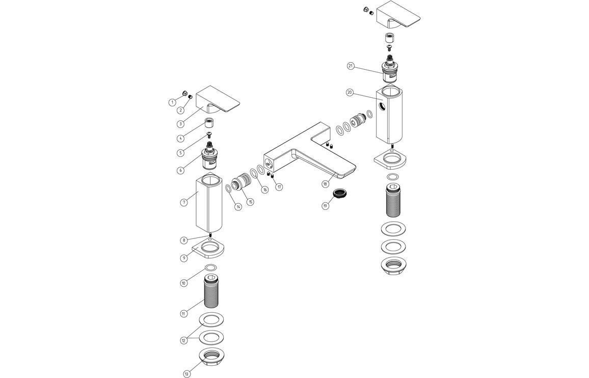 Kagera Bath Filler - Brushed Brass - Image 2