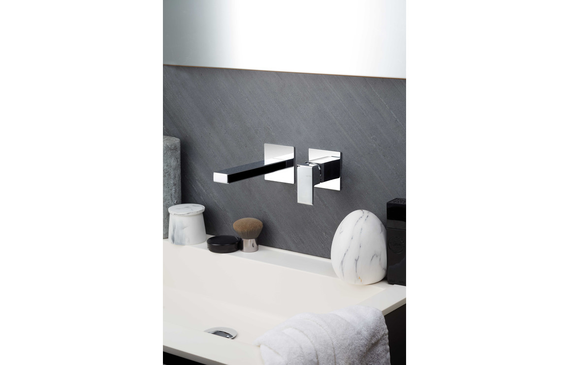 Vema Lys Wall Mounted Basin Mixer - Chrome - Image 3