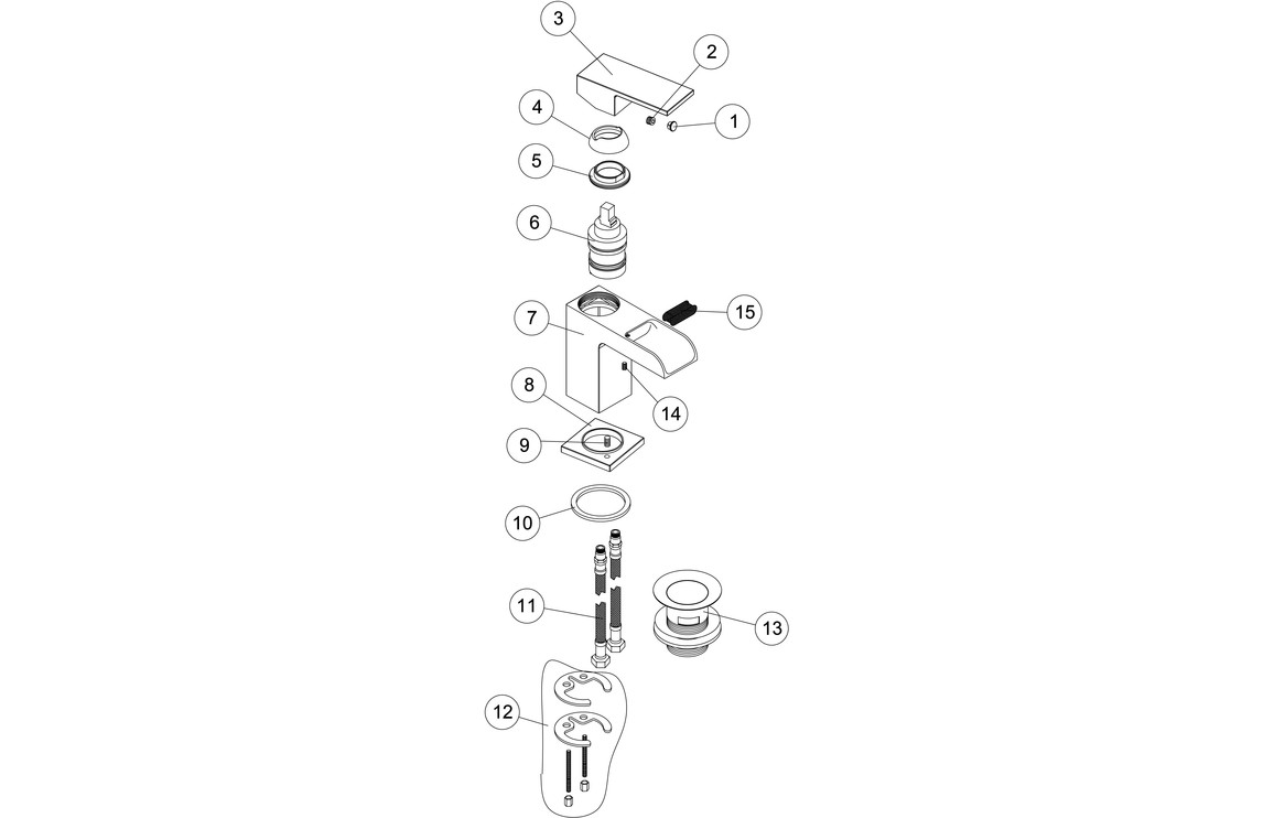 Agaya Basin Mixer - Chrome - Image 2
