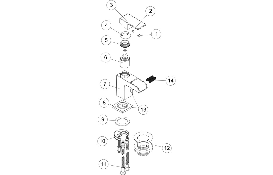 Agaya Cloakroom Basin Mixer - Chrome - Image 2