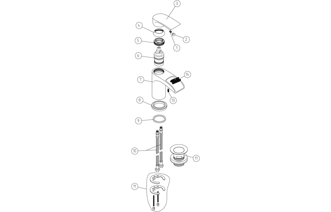 Triberg Basin Mixer - Chrome - Image 2