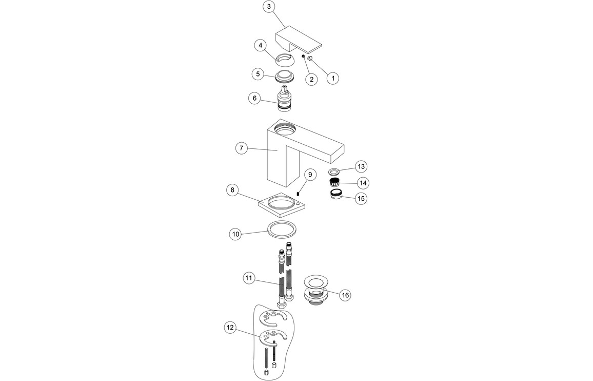 Trenton Basin Mixer & Waste - Chrome - Image 2