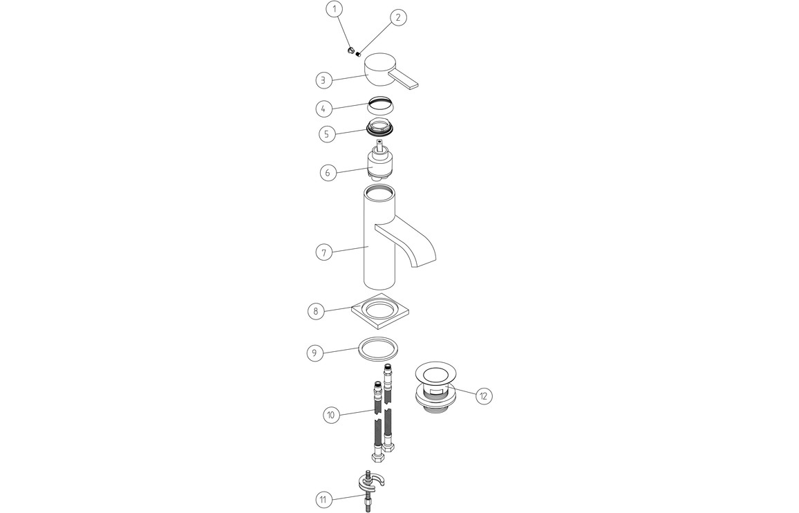 Forio Basin Mixer - Chrome - Image 2