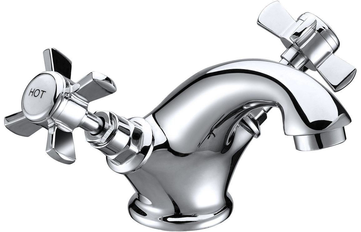Derna Basin Mixer & Waste - Chrome