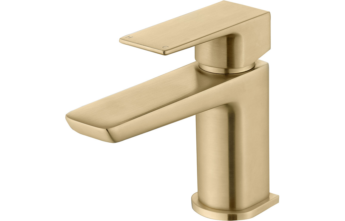 Kagera Cloakroom Basin Mixer & Waste - Brushed Brass