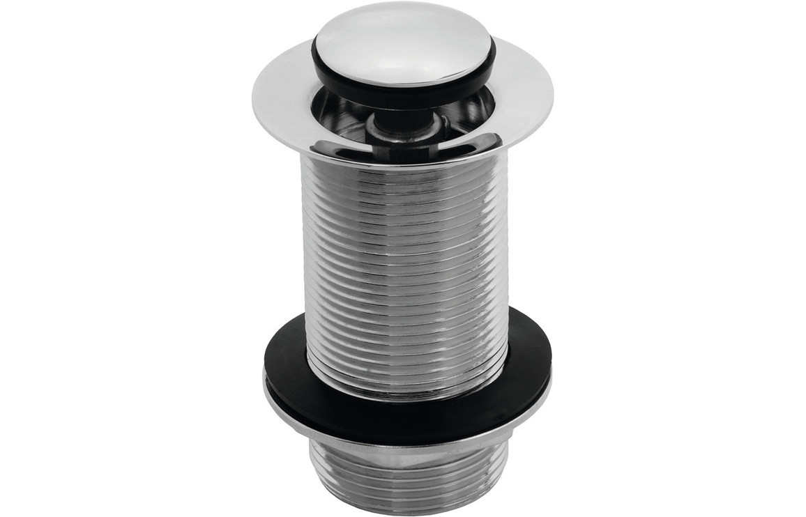 Unslotted Round Basin Waste - Chrome
