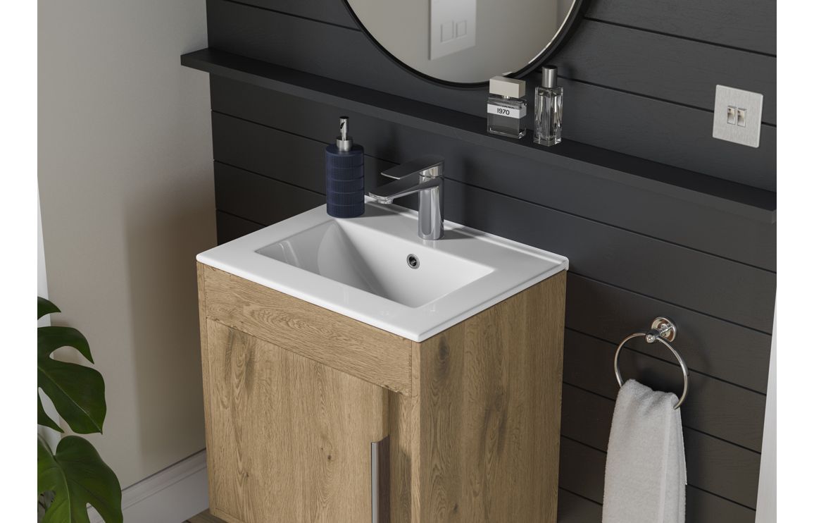 Dakota 410mm Floor Standing Unit Inc. Basin - Seville Oak - Image 3