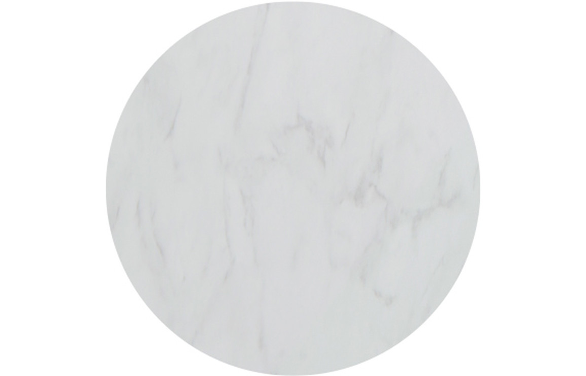 Georgia 600mm Wall Hung White Marble Basin Shelf & Black Bottle Trap - Image 8