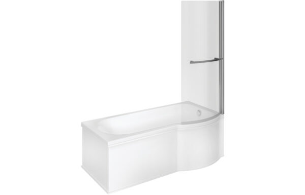 Arkaig P Shape 1700x850x560mm 0TH Shower Bath Pack (RH)