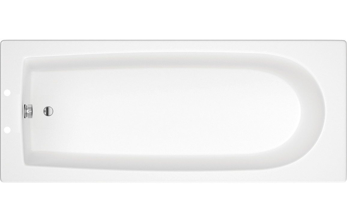 Connell D Shape Single End 1700x700x550mm 2TH Bath w/Legs