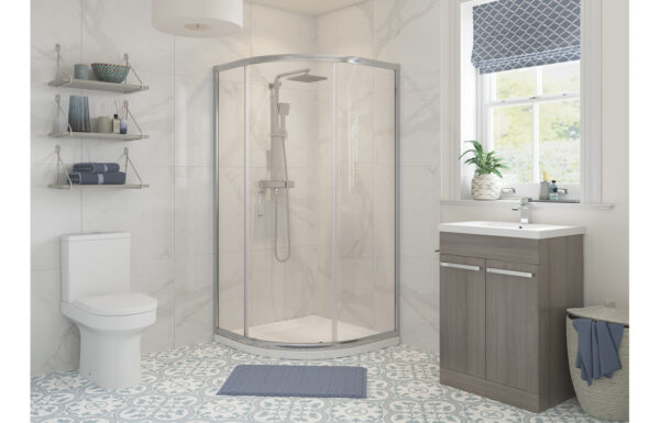 Options 900mm 1 Door Quadrant - Chrome