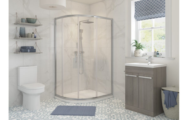 Options 900x760mm 2 Door Offset Quadrant - Chrome