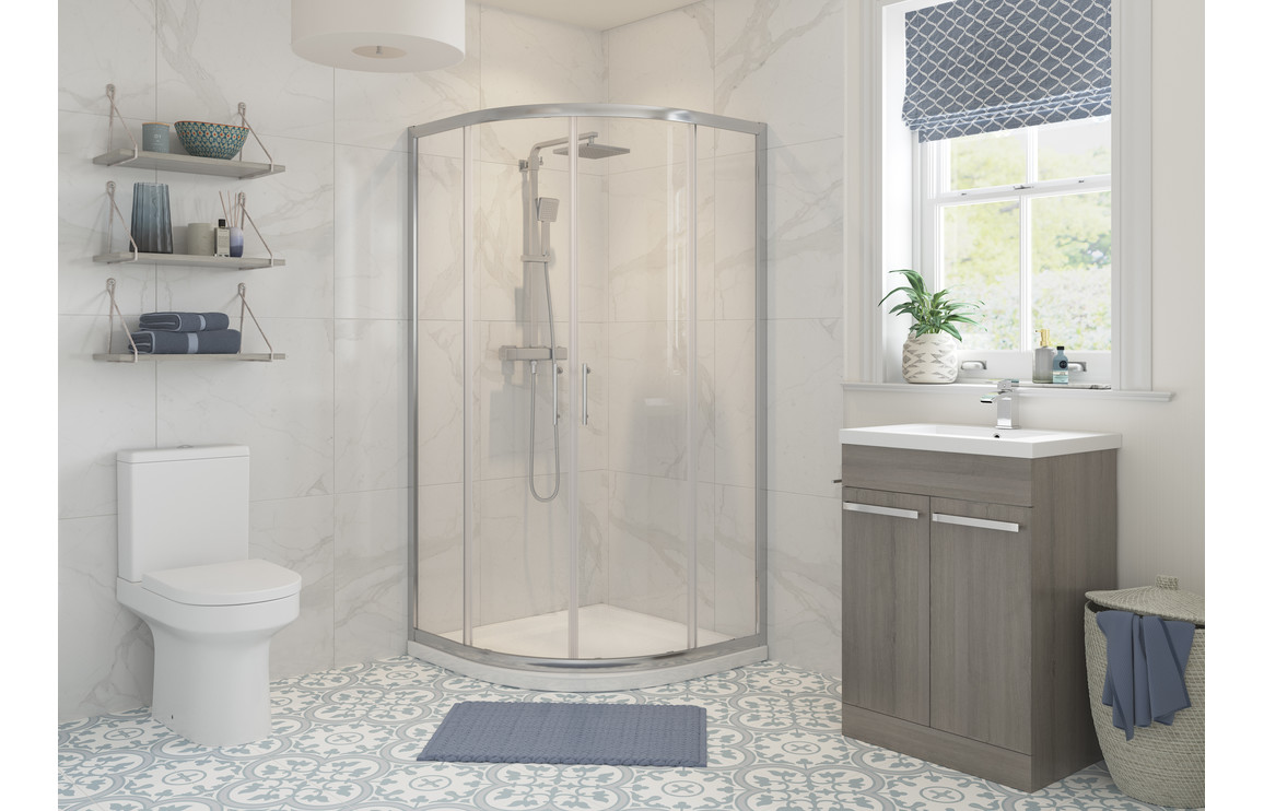 Options 800mm 2 Door Quadrant - Chrome
