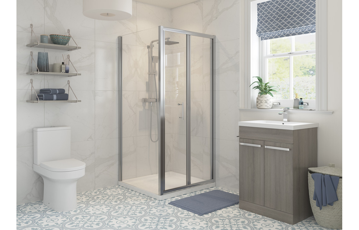 Options 800mm Bi-fold Door - Chrome - Image 2