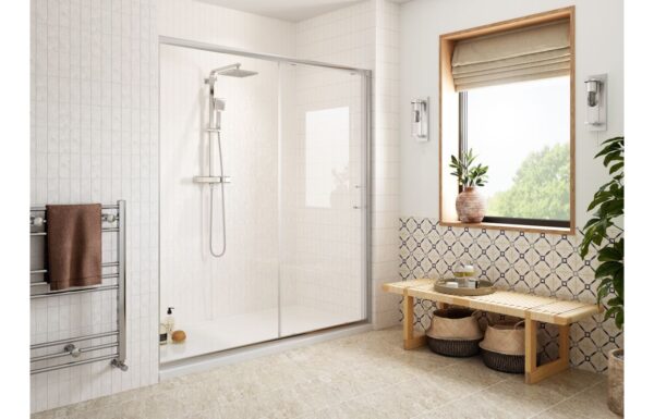 Options 1000mm Easy-Fit Sliding Door - Chrome