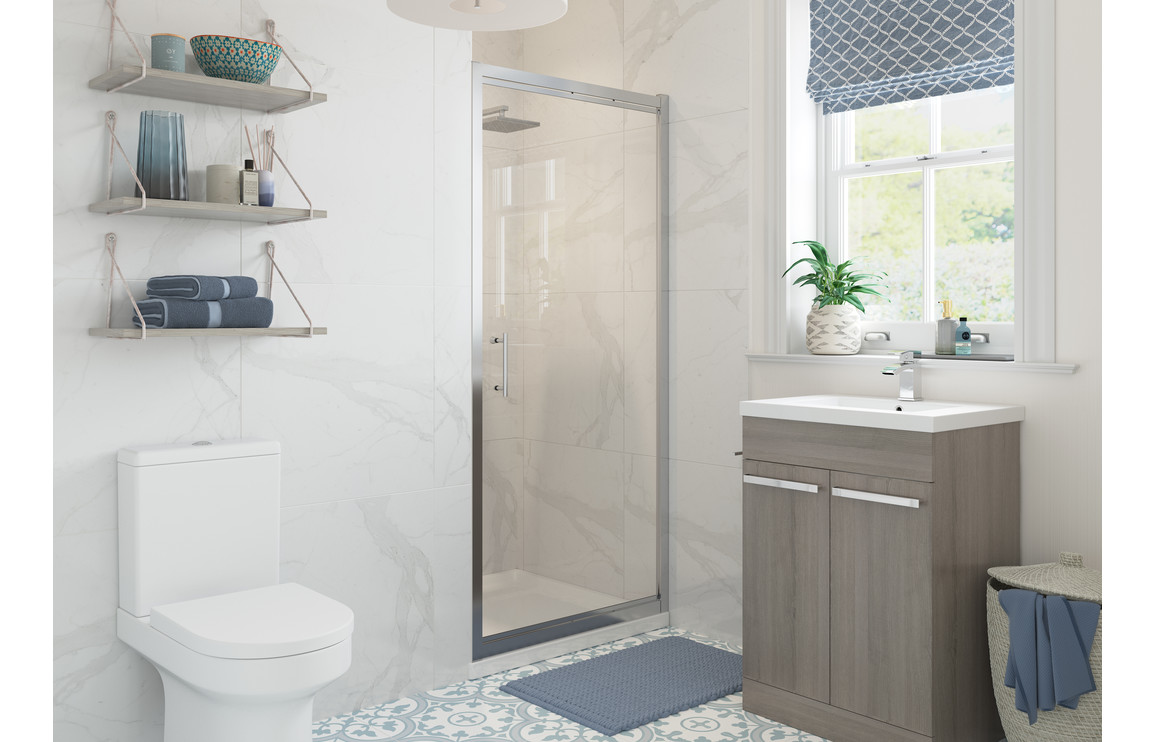 Options 800mm Infold Door - Chrome - Image 2