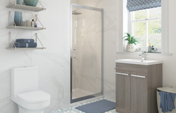 Options 700mm Pivot Door - Chrome