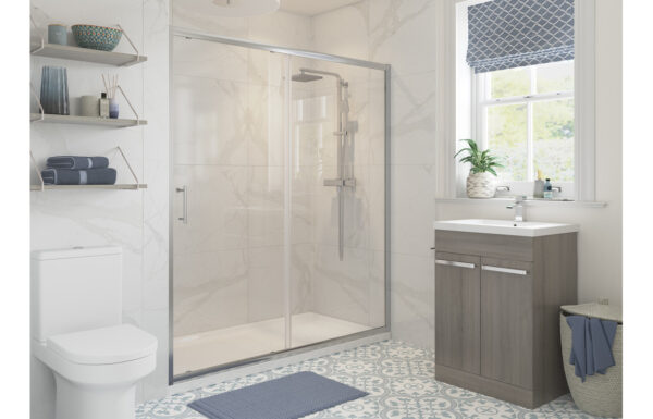 Options 1000mm Sliding Door - Chrome