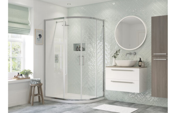 Amenity 1000x800mm 2 Door Offset Quadrant - Chrome