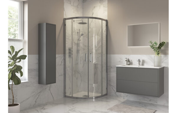 Luxe 800x800mm 2 Door Quadrant - Chrome