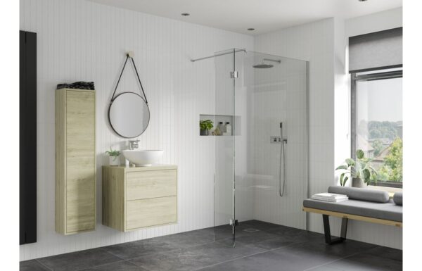 Luxe Optional 300mm Wetroom Splash Panel - Chrome