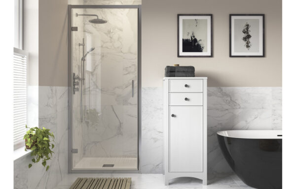 Luxe 760mm Hinged Door - Chrome