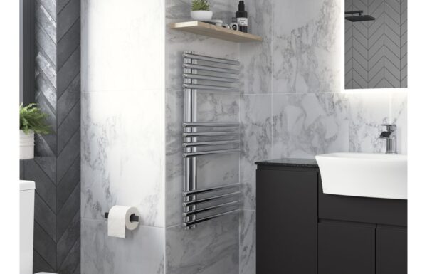 Merapi Round Ladder Radiator (500x800x50mm) - Chrome