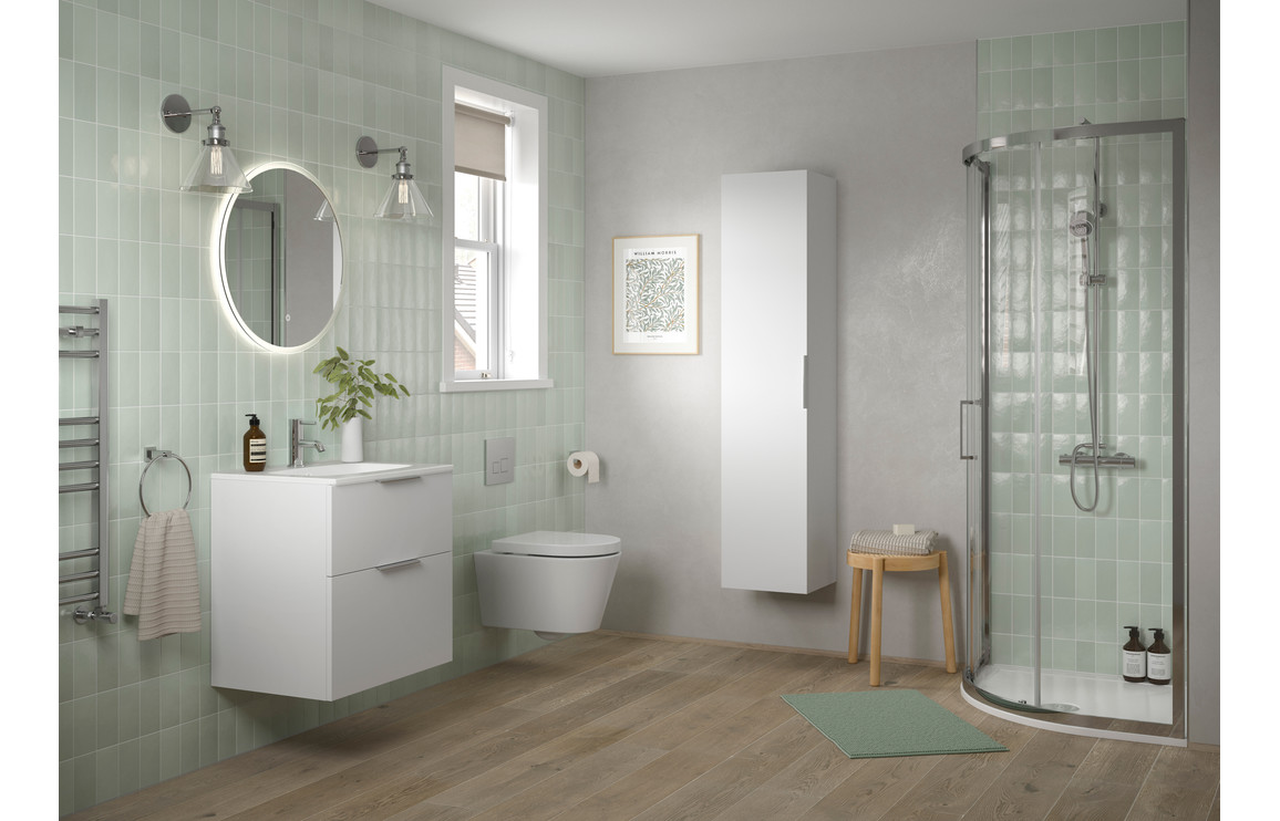 Oregon 1180mm Floor Standing 4 Door Basin Unit (No Top) - Matt White - Image 2