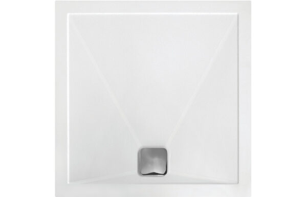 28mm Anti-Slip Ultra-Slim 800mm Square Tray & Waste