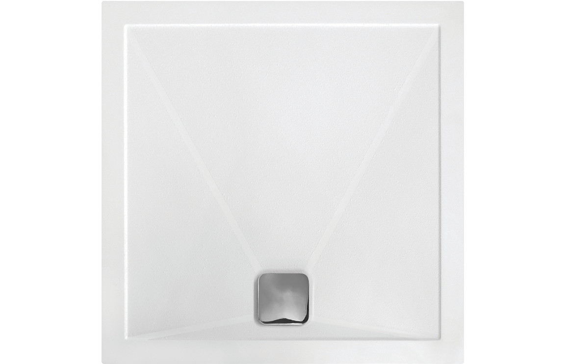 28mm Anti-Slip Ultra-Slim 800mm Square Tray & Waste