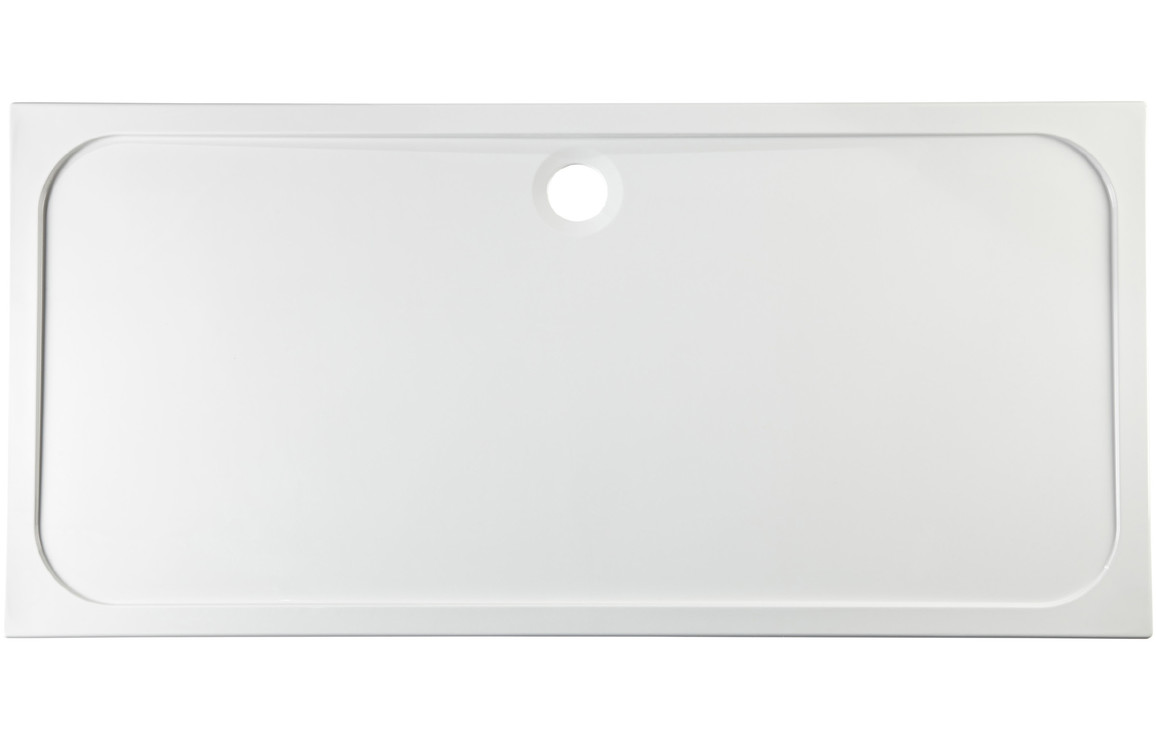 45mm Low Profile 1800x800mm Rectangular Tray & Waste - White