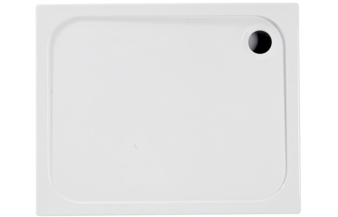 45mm Low Profile 900x760mm Rectangular Tray & Waste - White