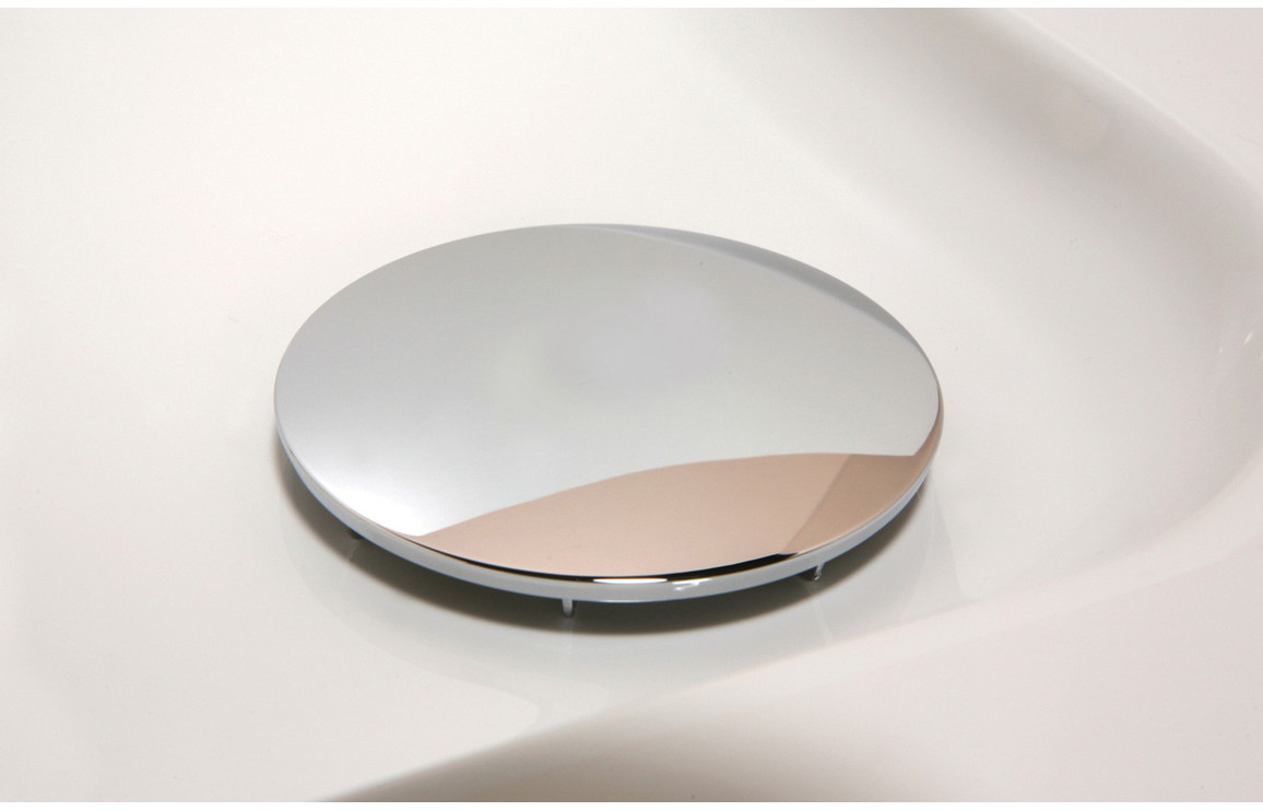 Low Profile Tray Waste & Cover - Chrome