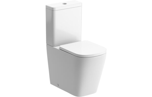 Donich Rimless Close Coupled Fully Shrouded Comfort Height WC & Soft Close Seat