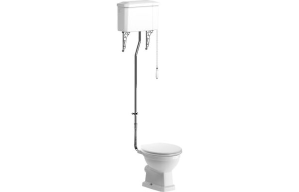 Lair High Level WC & Satin White Wood Effect Seat