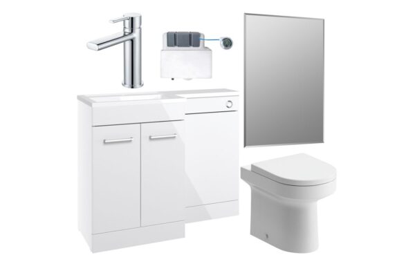 White bathroom furniture pack