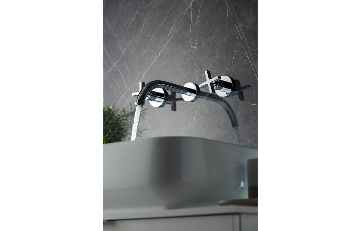 Abode Serenitie Wall Mounted Basin/Bath Mixer - Chrome - Image 3