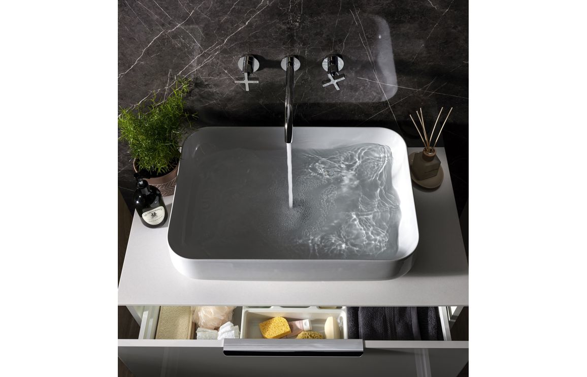Abode Serenitie Wall Mounted Basin/Bath Mixer - Chrome - Image 2