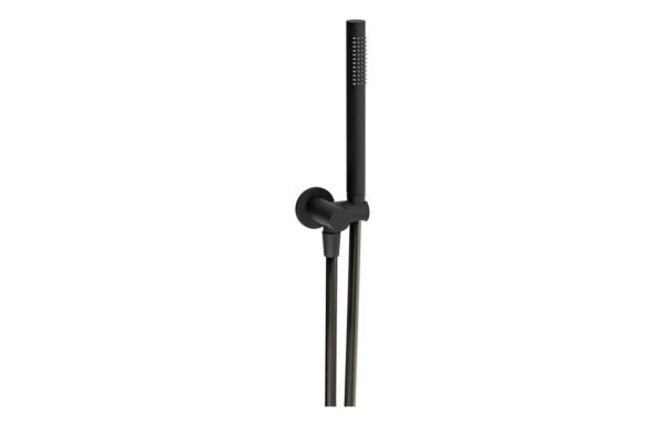 Abode Euphoria Circular Wall Outlet Handset & Bracket Set - Matt Black