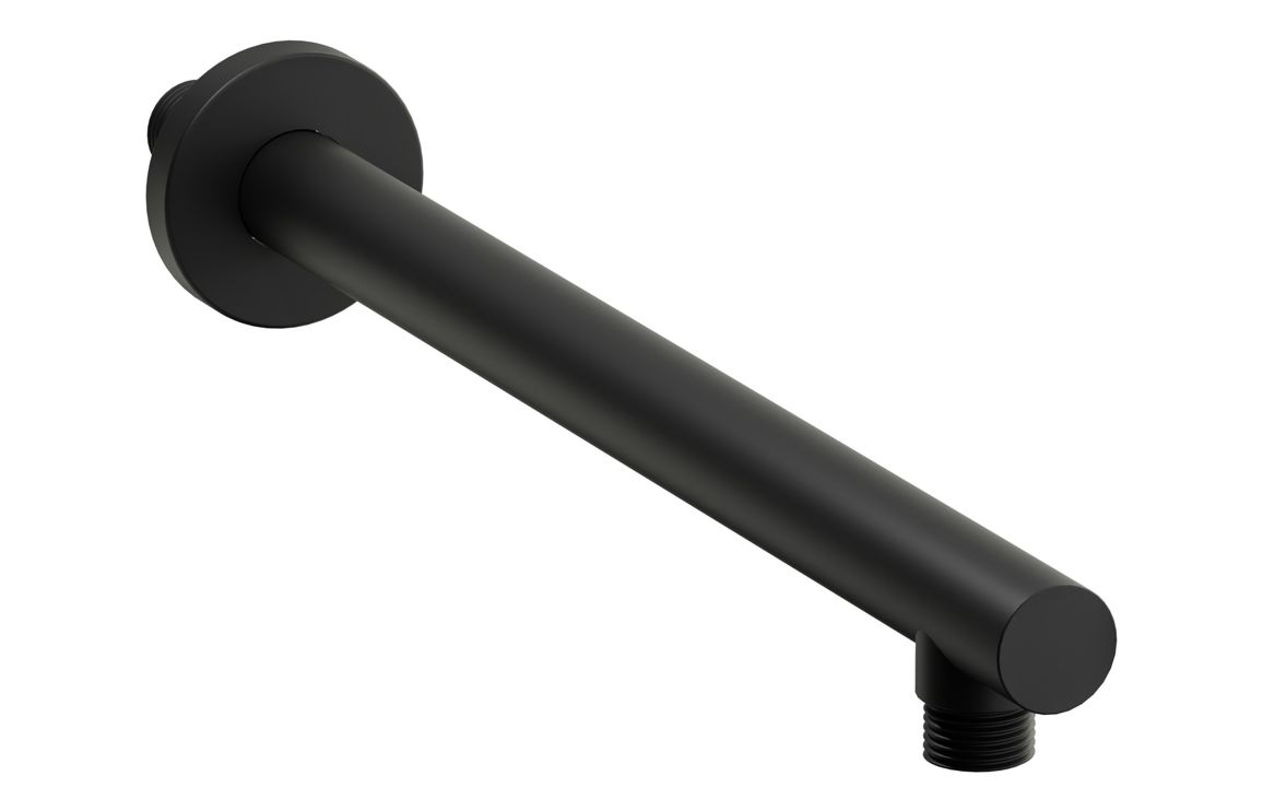 Abode Euphoria Wall Mounted Circular Shower Arm - Matt Black