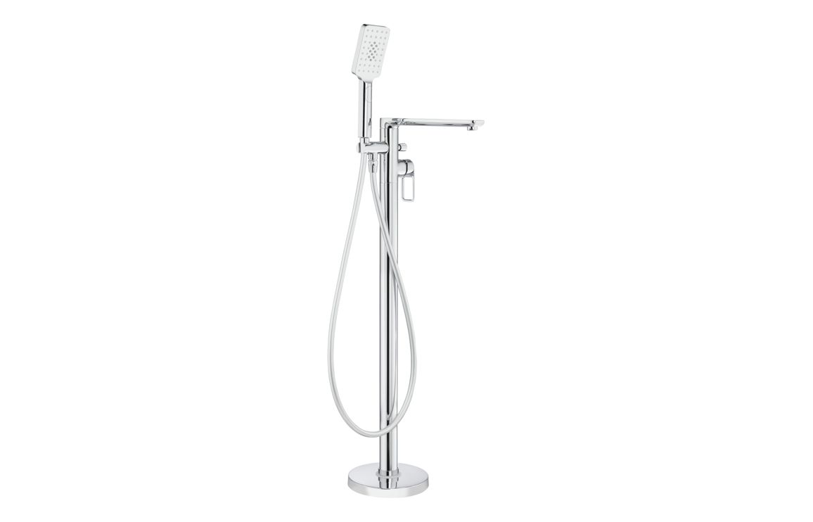 Abode Levarto Floor Standing Bath Shower Mixer - Chrome - Image 2