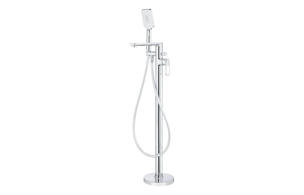 Abode Levarto Floor Standing Bath Shower Mixer - Chrome - Image 3
