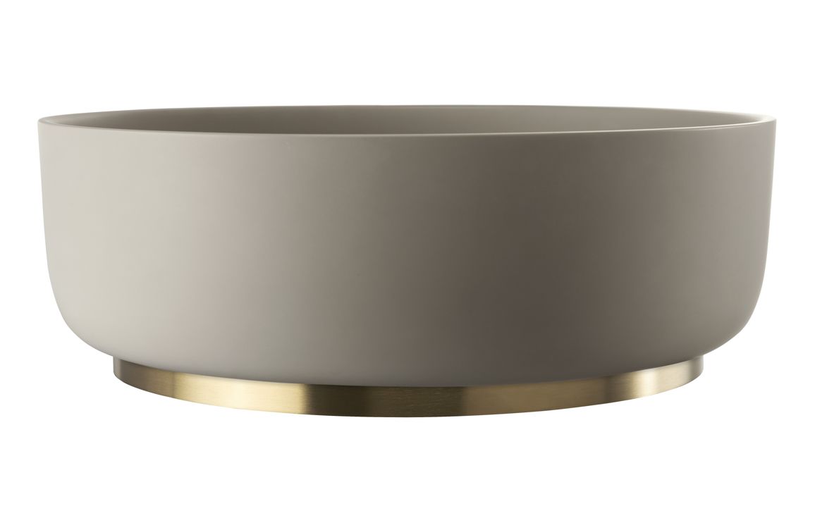 Abode Cava Round Basin Plinth - Brushed Brass - Image 3