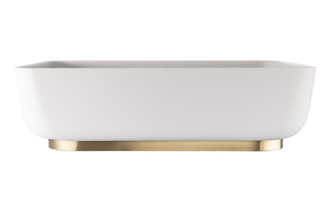 Abode Cava Tablet Basin Plinth - Brushed Brass - Image 2