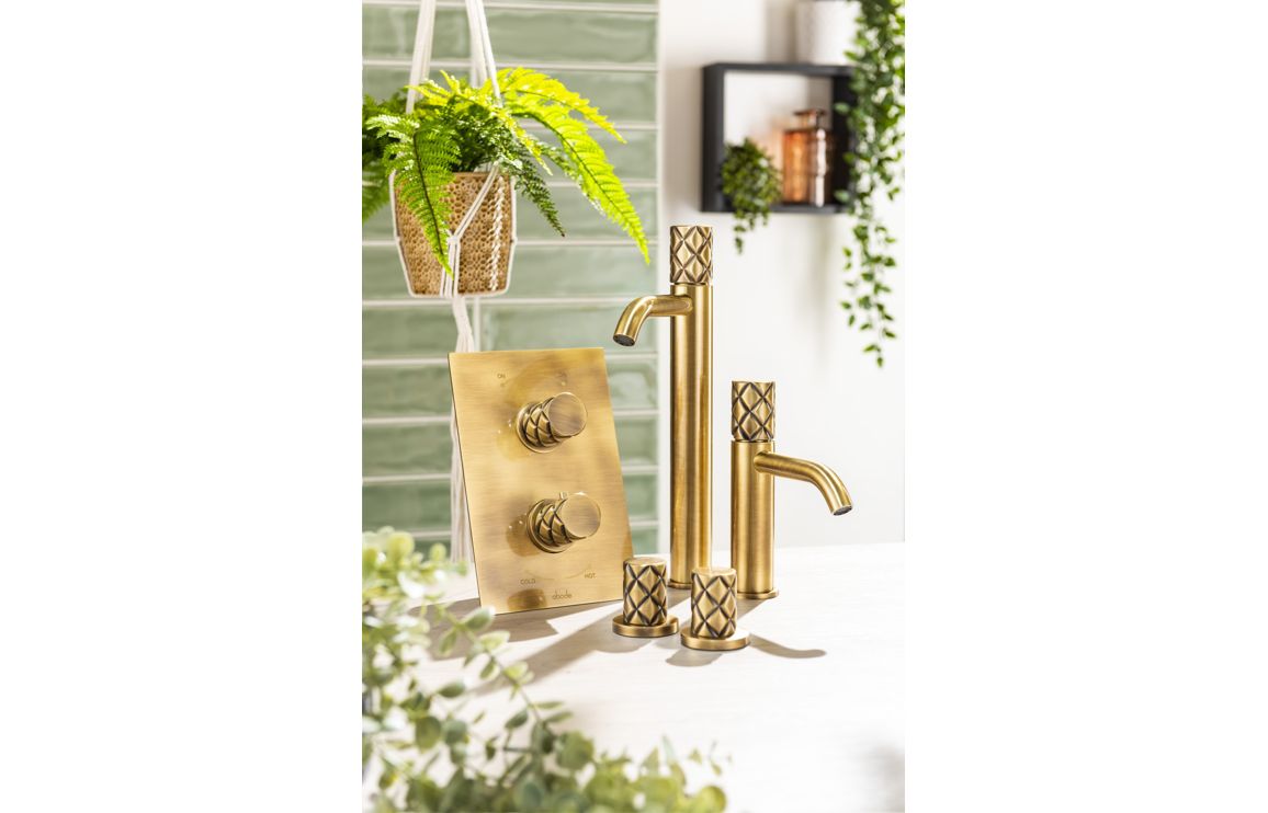 Abode Kite Deck Mounted Panel Valves - Antique Brass - Image 2