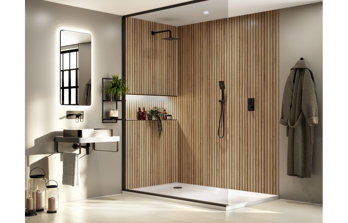 Abode Uno 200x200mm Shower Head - Matt Black - Image 2